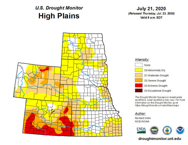 Drought map 7-21-20